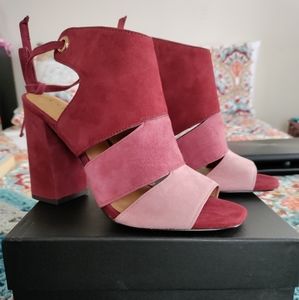 Coach Minetta Pink/Burgundy Heeled Sandal size 7M